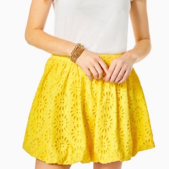 Lilly Pulitzer Dresses & Skirts - End of Summer Sale Lilly Pulitzer Resort Yellow Eyelet Skirt NWT